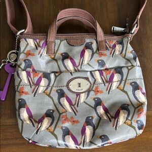Fossil KeyPer Bird Print Women's Crossbody Bag